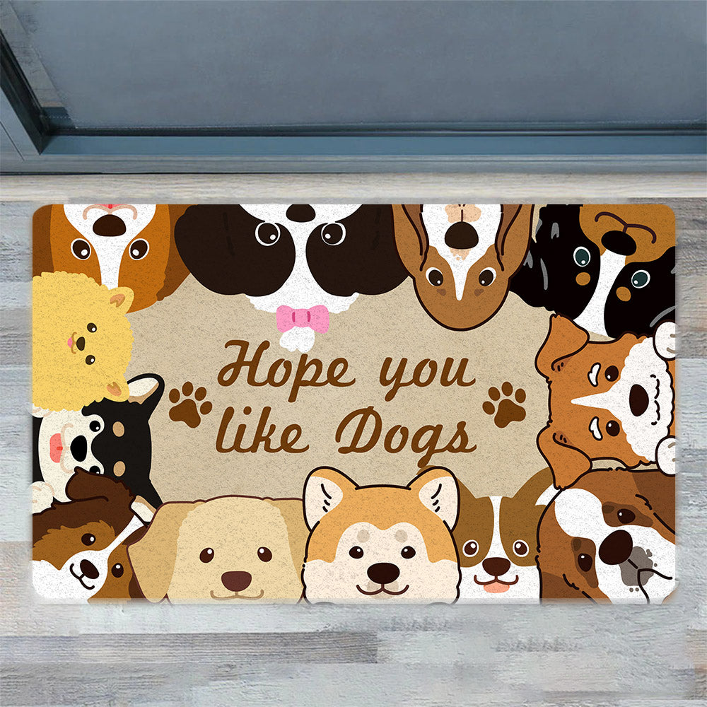 Funny Dog Doormat, Hope You Like Dogs, Dog Doormat For Home Decor Housewarming Gift, Welcome Mat Gift For Dog Lovers