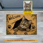 Personalized Cat Doormat, Welcome Doormat For Home Decor Housewarming Gift, Welcome Mat Gift For Cat Lover