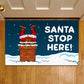 Funny Christmas Doormat, Santa Stop Here Doormat For Home Decor Housewarming Gift, Welcome Mat Gift
