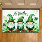 St Patrick's Day Gnome Doormat, Green Gnomes Doormat For Home Decor Housewarming Gift, Welcome Mat Gift