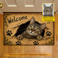 Personalized Cat Doormat, Welcome Doormat For Home Decor Housewarming Gift, Welcome Mat Gift For Cat Lover