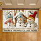 Christmas Doormat, There's Snowplace Like Home, Doormat For Home Decor Housewarming Gift, Welcome Mat Gift For Snowman Lovers