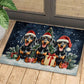 Christmas Dachshund Doormat, The Trio Of Dachshund Doormat For Home Decor Housewarming Gift, Welcome Mat Gift For Dog Lovers