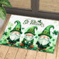 St Patrick's Day Gnome Doormat, Green Gnomes Doormat For Home Decor Housewarming Gift, Welcome Mat Gift