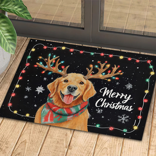 Christmas Dog Doormat, Merry Christmas Doormat For Home Decor Housewarming Gift, Welcome Mat Gift For Dog Lovers