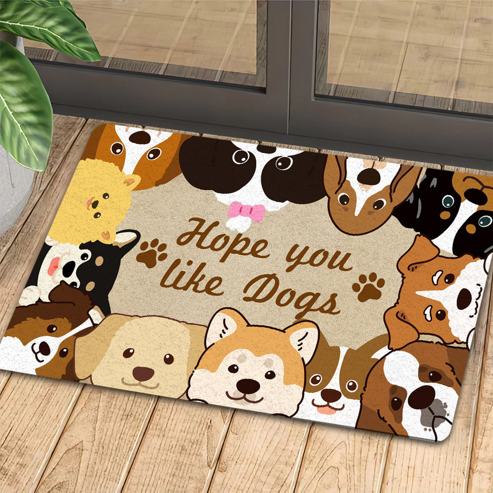 Funny Dog Doormat, Hope You Like Dogs, Dog Doormat For Home Decor Housewarming Gift, Welcome Mat Gift For Dog Lovers