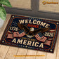July 4th USA 250 Anniversary Doormat, Welcome Home Patriotic Doormat For Home Decor Housewarming Gift Welcome Mat Independence Day Gift For American Patriot