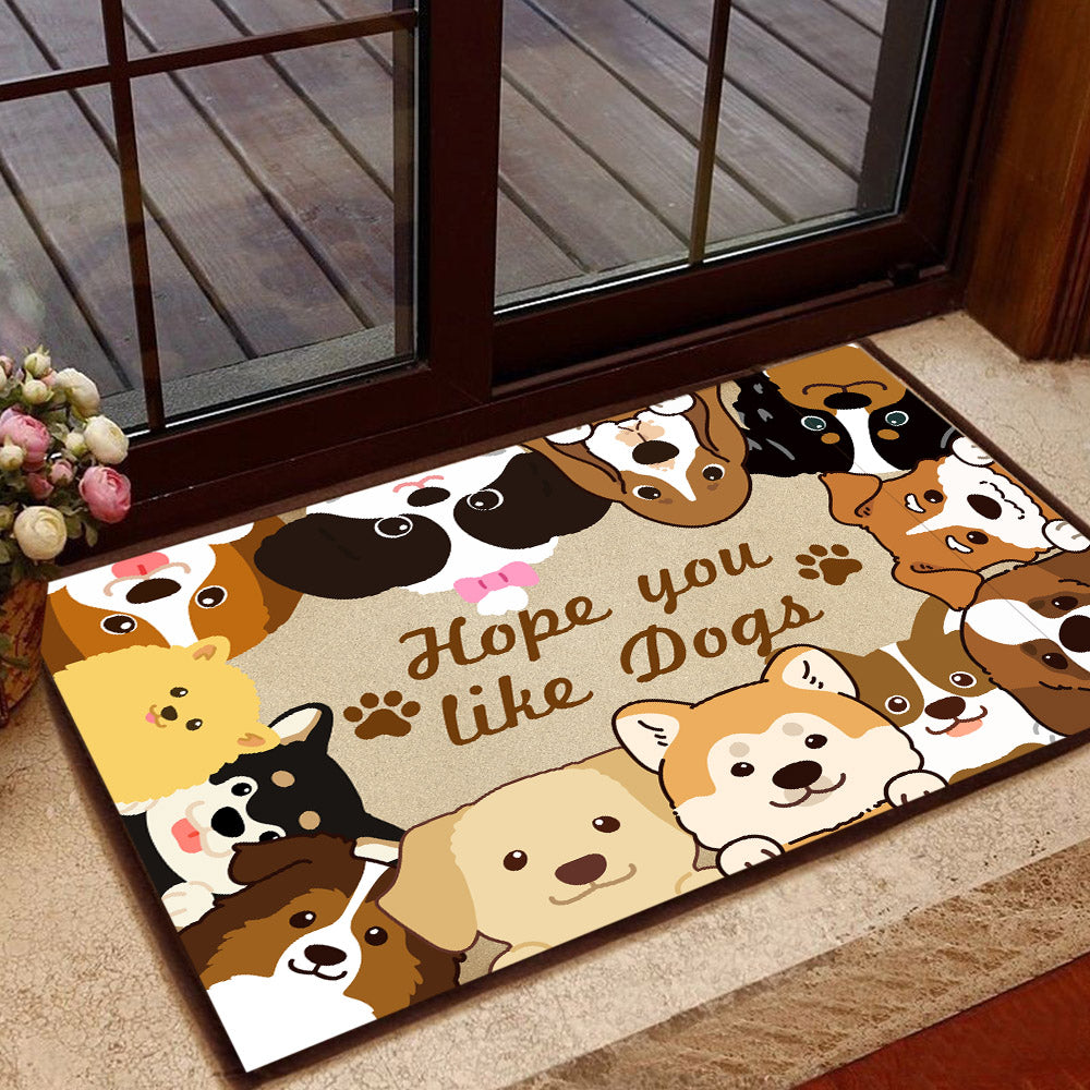 Funny Dog Doormat, Hope You Like Dogs, Dog Doormat For Home Decor Housewarming Gift, Welcome Mat Gift For Dog Lovers