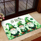 St Patrick's Day Gnome Doormat, Green Gnomes Doormat For Home Decor Housewarming Gift, Welcome Mat Gift