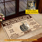 Personalized Cat Doormat, When Visiting My House Please Remember Doormat For Home Decor Housewarming Gift, Welcome Mat Gift For Cat Lover