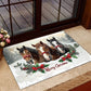 Christmas Horse Doormat, Merry Christmas Doormat For Home Decor Housewarming Gift, Welcome Mat Gift For Horse Lovers