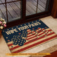 July 4th Dog Paws Doormat, Wipe Your Paws Patriotic Doormat For Home Decor Housewarming Gift Welcome Mat Independence Day Gift For Dog Lover