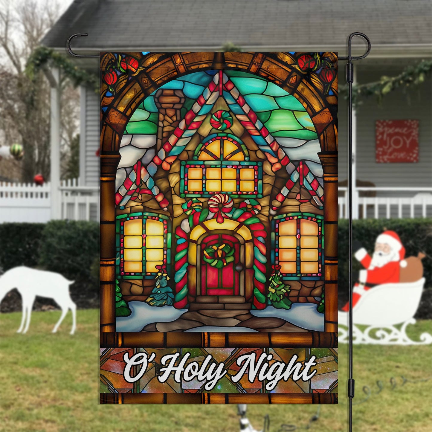 O' Holy Night, Christians Xmas Garden Flag & House Flag, Nativity Christians Flag Gift