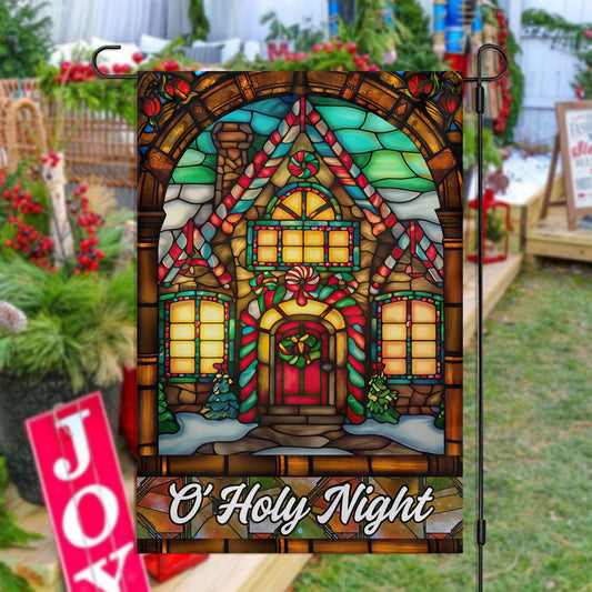 O' Holy Night, Christians Xmas Garden Flag & House Flag, Nativity Christians Flag Gift
