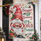 Vintage Christmas Gnome Garden & House Flag, Snuggle Up Gnomies It’s Cold Outside Yard Flag, Xmas Gift For Gnome Lover