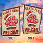 Christmas Dog Paw Garden & House Flag, Santa Paws Welcome Yard Flag, Xmas Gift For Dog Lovers
