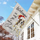 Tail-Wagging Holiday Welcome Beagle Dog Flag, Beagle Xmas Garden Flag & House Flag, Christmas Flag Gift For Dog Lovers