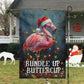 Christmas Flamingo Garden Flag & House Flag, Bundle Up Buttercup, Welcome Outdoor Decor, Xmas Yard Decor Gift For Flamingo Lovers