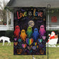 Halloween Rainbow Boo LGBT Pride Garden & House Flag, Love Is Love Yard Flag, Spooky Season Gift For Ghost Lover