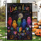 Halloween Rainbow Boo LGBT Pride Garden & House Flag, Love Is Love Yard Flag, Spooky Season Gift For Ghost Lover