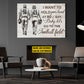 Personalized Football Canvas Painting, I Want To Hold Your Hand, Sports Quotes Wall Art Decor, Poster Gift For Football Lovers