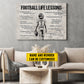 Personalized Football Boy Canvas Painting For Kids - Inspiring Quotes Life Lessons Poster Gift For Young Football Fans