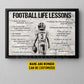 Personalized Football Boy Canvas Painting For Kids - Inspiring Quotes Life Lessons Poster Gift For Young Football Fans