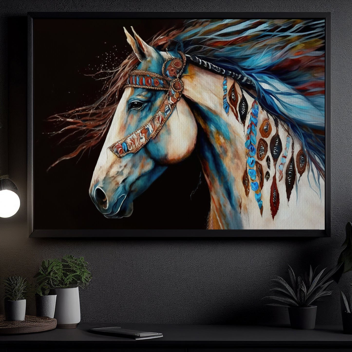 Impressionistic Abstract Horse, Victorian Horse Canvas Painting, Modern Wall Art Decor - Poster Gift For Horse Lovers