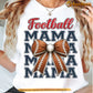 Football Mom T-shirt, Football Mama Sport Tees Mother's Day Gift For Football Lovers
