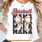 Baseball Mom T-shirt, Baseball Mama Sport Tees Gift For Baseball Lover