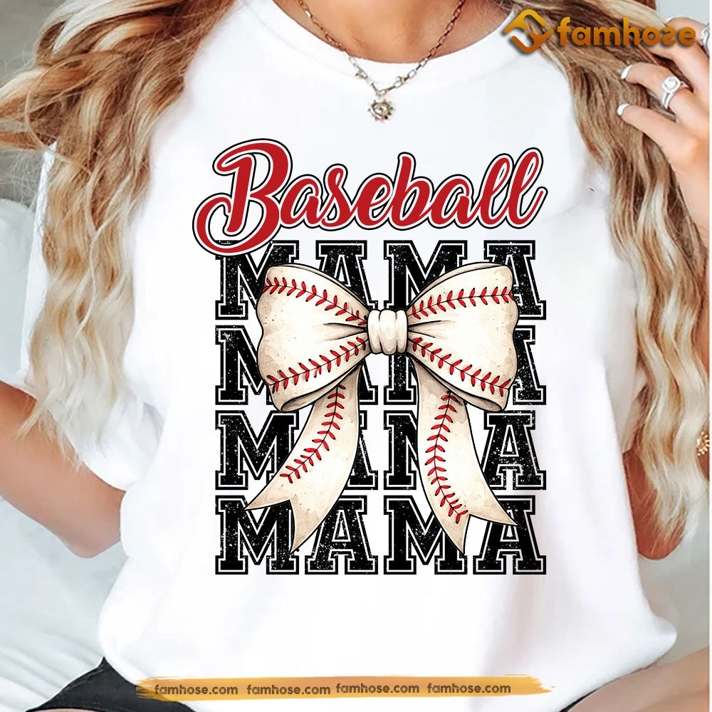 Baseball Mom T-shirt, Baseball Mama Sport Tees Gift For Baseball Lover