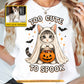 Cute Personalized Halloween Cat T-shirt, Too Cute To Spook Tees Spooky Season Gift For Cat Lover