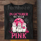 Pink Halloween & Breast Cancer Awareness T-shirt, In October We Wear Pink Ribbon Tees Spooky Season Gift For Ghost & Nurse Lover