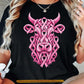 Breast Cancer Awareness Cow T-shirt, Pink Ribbon Farm Cow Tees Gift For Cow Lover