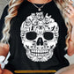 Halloween French Bulldog Dog Skull T-Shirt, Gothic French Bulldog Graphic Tees Spooky Season Gift For Dog Lover
