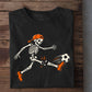 Funny Halloween Soccer Skeleton T-shirt, Kicked My Leg Off Tees Spooky Season Gift For Soccer Lover