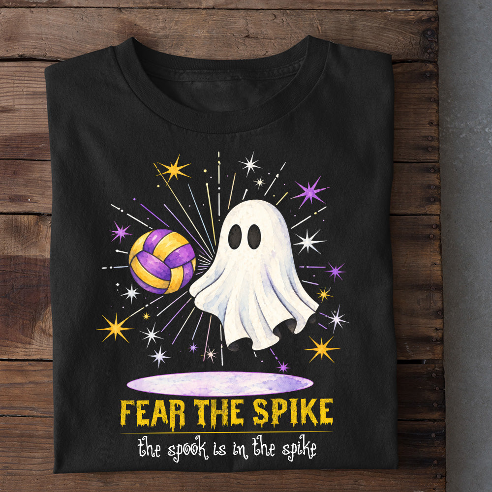 Halloween Volleyball Boo T-shirt, Fear The Spike Tees Spooky Season Gift For Volleyball Lover