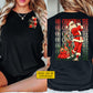 Personalized Christmas Santa Claus Playing Golf Two-sided T-shirt, Oh Christmas Tees, Xmas Gift For Golf Lover