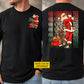 Personalized Christmas Santa Claus Playing Golf Two-sided T-shirt, Oh Christmas Tees, Xmas Gift For Golf Lover