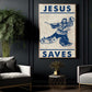 Jesus Saves, Motivational Canvas Painting, Inspirational Quotes Wall Art Decor - Poster Gift For Hockey Lovers