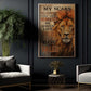 My Scars Tell A Story Reminder Me, Lion Canvas Painting, Wall Art Decor - Poster Gift For Lion Lovers