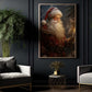 Santa Hold The Candle, Santa Claus Christmas Canvas Painting, Xmas Wall Art Decor - Christmas Poster Gift