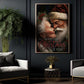 Couple Santa Claus All I Want For Christmas Is You, Santa Claus Christmas Canvas Painting, Xmas Wall Art Decor - Christmas Poster Gift