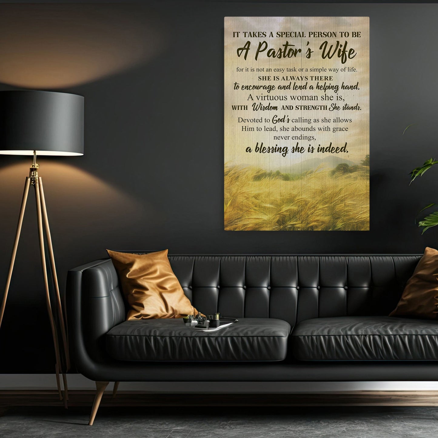 A Pastor's Wife To Encourage And Lend A Helping Hand, Valentine's Day Canvas Painting, Love Wall Art Decor - Valentines Poster Gift For Wife