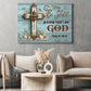 Be Still Know I'm God, God Canvas Painting, Inspirational Quotes Wall Art Decor, Poster Gift For Christian Lovers