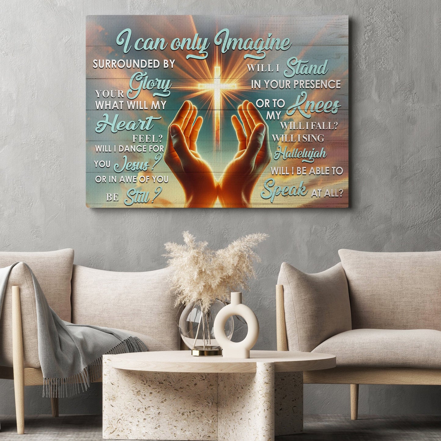 What Will My Heart Feel, Jesus Canvas Painting, Inspirational Quotes Wall Art Decor, Poster Gift For Christian Lovers