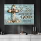 Be Still Know I'm God, God Canvas Painting, Inspirational Quotes Wall Art Decor, Poster Gift For Christian Lovers