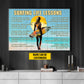 Surfing Life Lessons, Personalized Motivational Surfing Woman Canvas Painting, Inspirational Quotes Wall Art Decor, Poster Gift For Surfing Girl Lovers