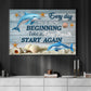 Everyday Is A New Beginning, Motivational Dolphin Canvas Painting, Inspirational Quotes Wall Art Decor, Poster Gift For Dolphin Lovers