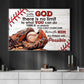 With God All Things Are Possible, Motivational Canvas Painting, Inspirational Quotes Wall Art Decor, Poster Gift For Baseball Lovers